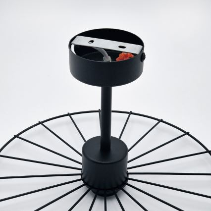 Sietynas ant stulpo MONTANA 1xE27/15W/230V diametras 30 cm juoda