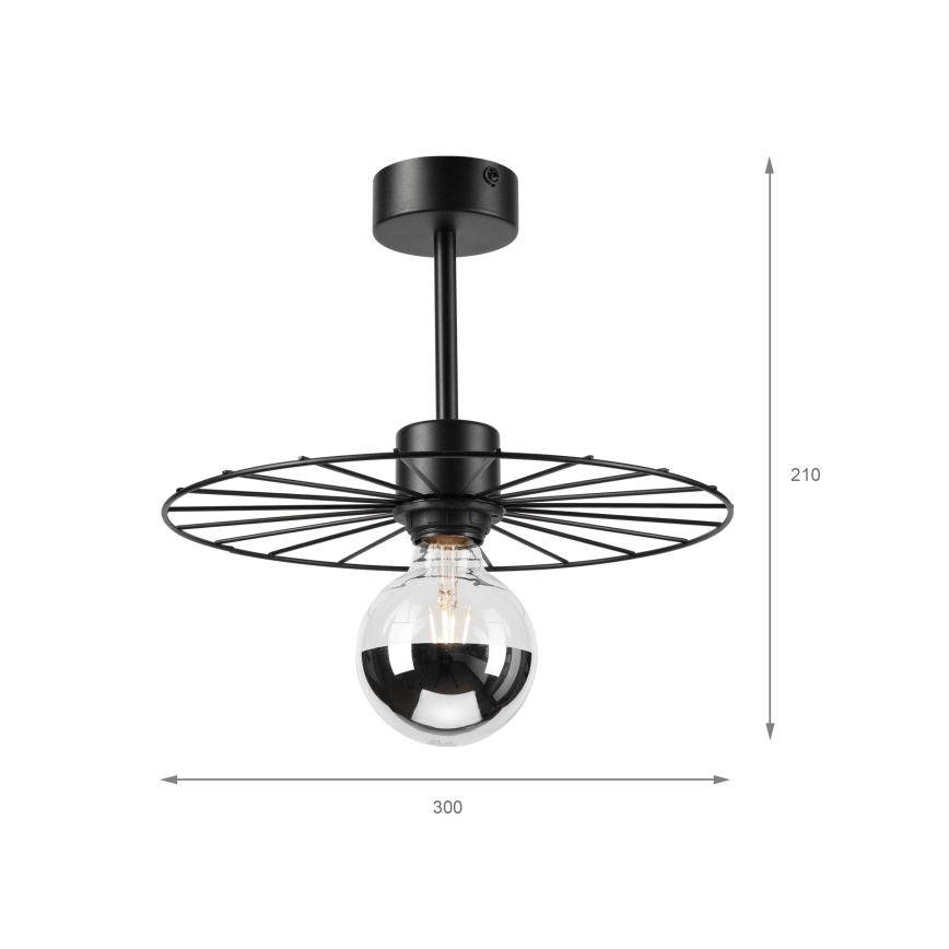 Sietynas ant stulpo MONTANA 1xE27/15W/230V diametras 30 cm juoda