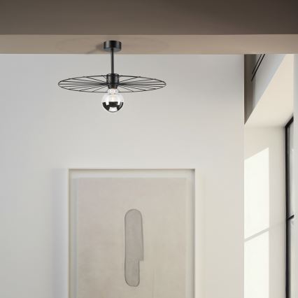Sietynas ant stulpo MONTANA 1xE27/15W/230V diametras 45 cm juoda