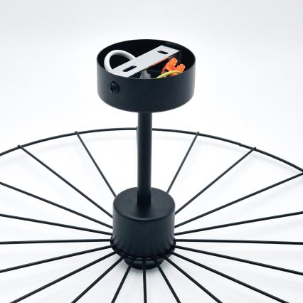 Sietynas ant stulpo MONTANA 1xE27/15W/230V diametras 45 cm juoda