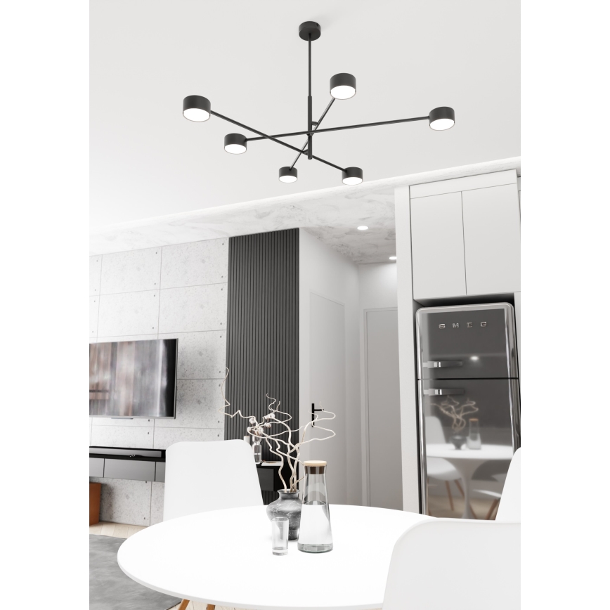 Sietynas ant stulpo NATSU 6xGX53/12W/230V juoda