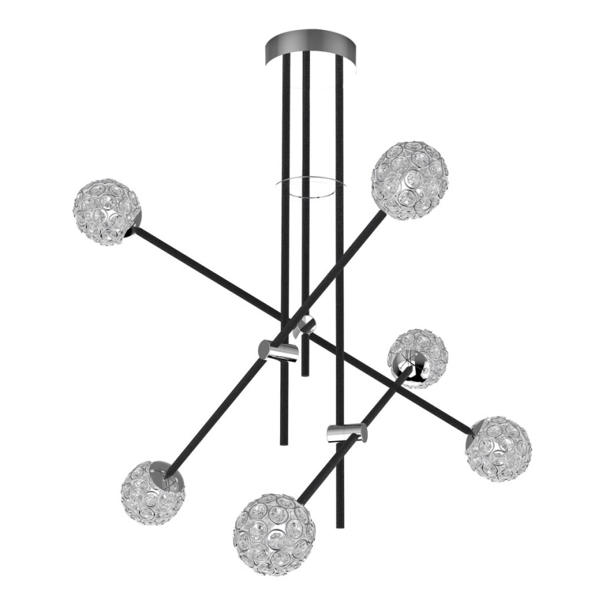 Sietynas ant stulpo PAKSOS 6xG9/5W/230V juodas