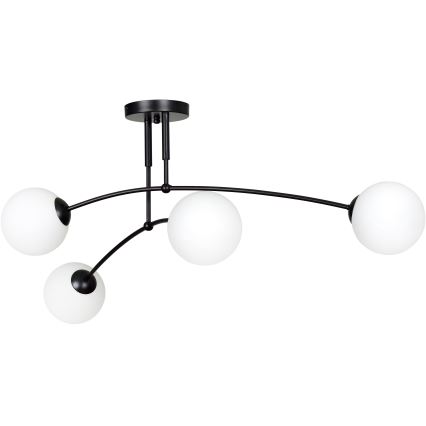Sietynas ant stulpo PREGOS 4xE14/10W/230V juoda