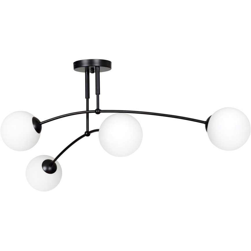Sietynas ant stulpo PREGOS 4xE14/10W/230V juoda