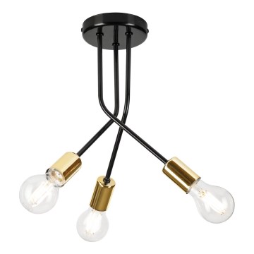 Sietynas ant stulpo PRIYA 3xE27/15W/230V juoda