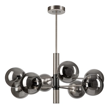 Sietynas ant stulpo ROLLO 8xE14/5W/230V matinis chromas/dūminis