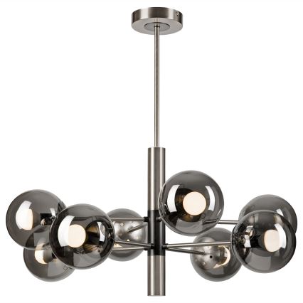 Sietynas ant stulpo ROLLO 8xE14/5W/230V matinis chromas/dūminis