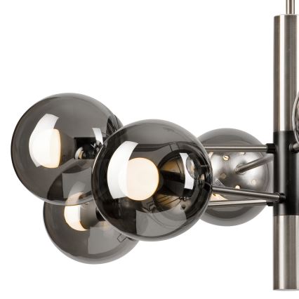 Sietynas ant stulpo ROLLO 8xE14/5W/230V matinis chromas/dūminis