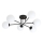 Sietynas ant stulpo ROMA 6xE14/10W/230V juoda/balta