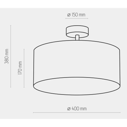 Sietynas ant stulpo RONDO 4xE27/15W/230V d. 40 cm mėlynas