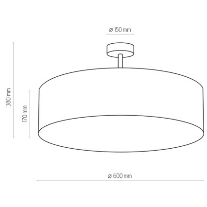 Sietynas ant stulpo RONDO 4xE27/15W/230V d. 60 cm smėlio spalvos