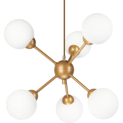 Sietynas ant stulpo RUBBY BALL 6xG9/5W/230V auksas