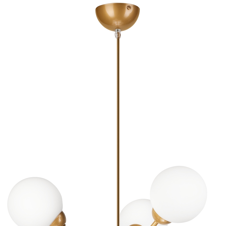 Sietynas ant stulpo RUBBY BALL 6xG9/5W/230V auksas