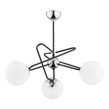 Sietynas ant stulpo SAGITO 3xE14/10W/230V chromas