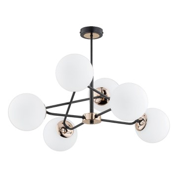 Sietynas ant stulpo SAGITO 6xE14/10W/230V auksas