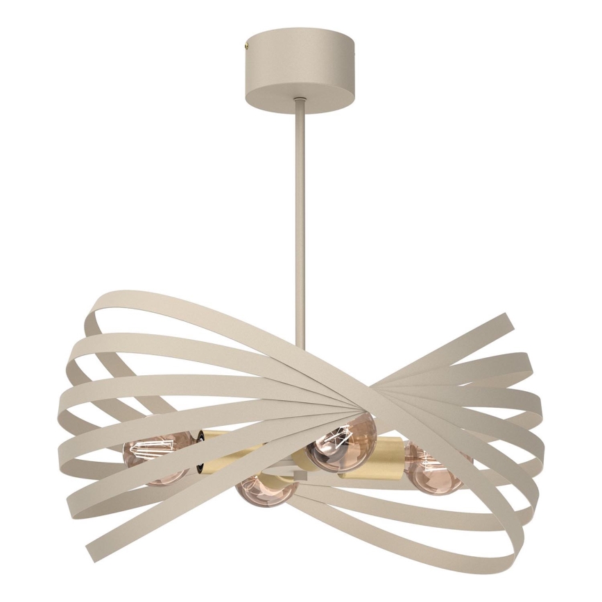 Sietynas ant stulpo SPARKLE 4xE27/15W/230V smėlio spalva