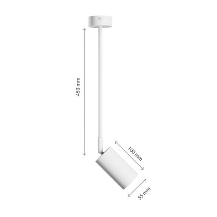 Sietynas ant stulpo VARIOSA 1xGU10/10W/230V balta