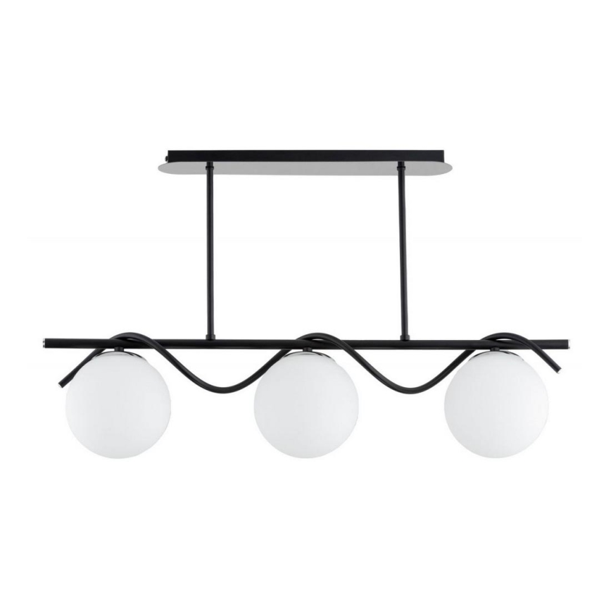 Sietynas ant stulpo VARNA 3xE14/40W/230V juodas