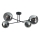Sietynas ant stulpo VASCO 4xE27/60W/230V juoda/dūminis juoda