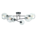 Sietynas ant stulpo VASCO 6xE27/60W/230V juoda/permatoma