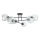 Sietynas ant stulpo VASCO 6xE27/60W/230V juoda/permatoma