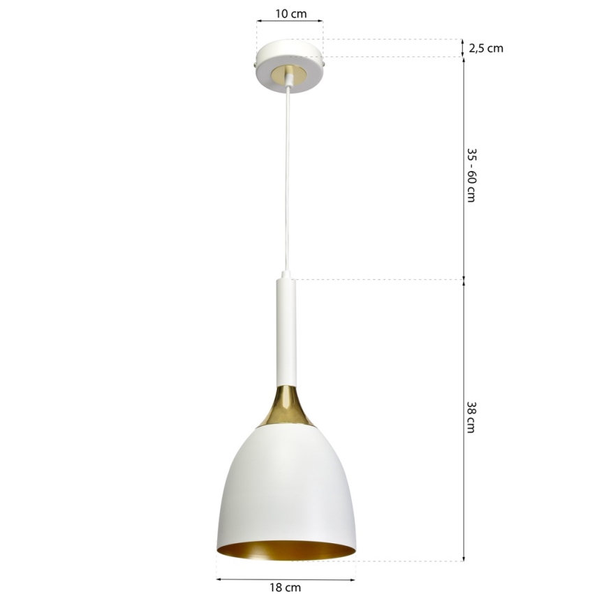 Sietynas ant virvės CLARK 1xE27/60W/230V