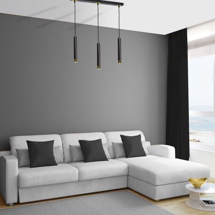 Sietynas ant virvės DANI 3xGU10/8W/230V