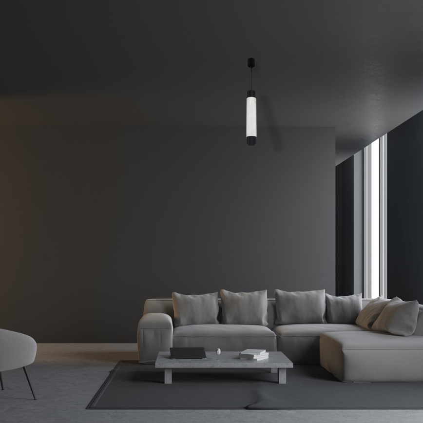 Sietynas ant virvės MARBLE WHITE/BLACK 1xGU10/8W/230V