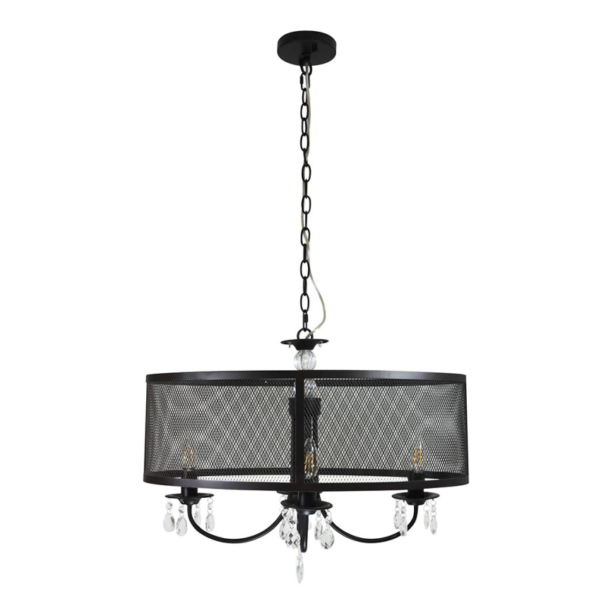 Sietynas, kabinamas ant grandinės BRESSO 4xE14/12W/230V juoda