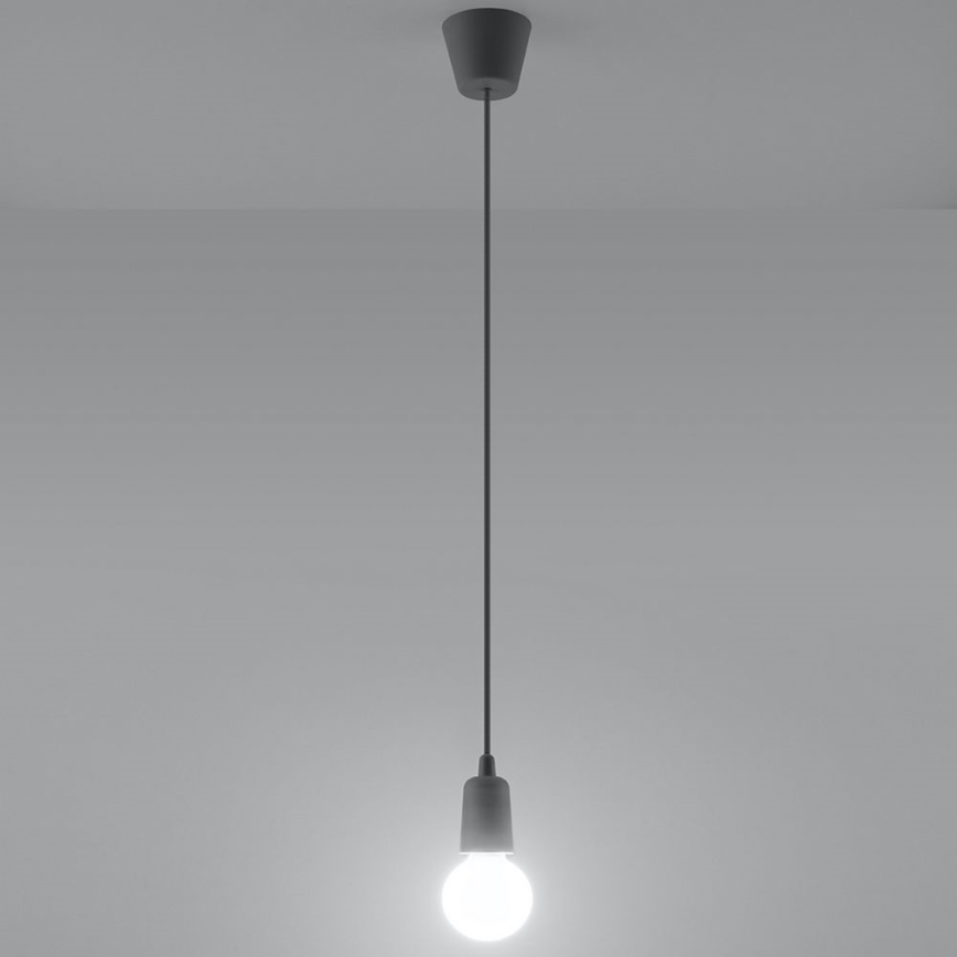 Sietynas, kabinamas ant grandinės DIEGO 1xE27/60W/230V pilka