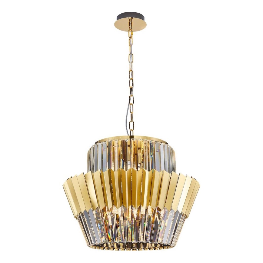 Sietynas, kabinamas ant grandinės DONNA 12xE14/40W/230V diametras 55 cm auksas