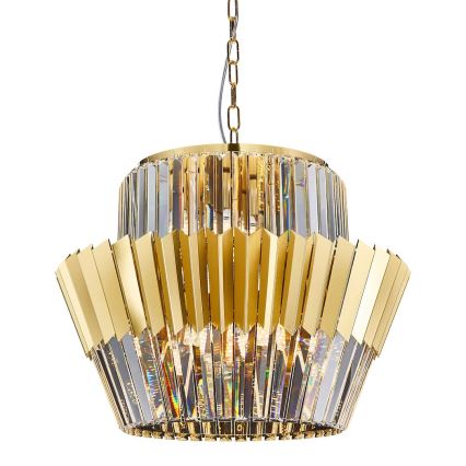 Sietynas, kabinamas ant grandinės DONNA 12xE14/40W/230V diametras 55 cm auksas