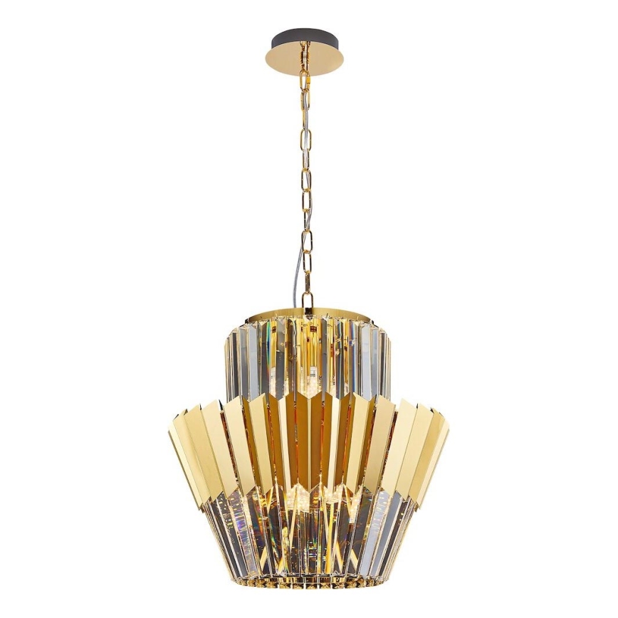 Sietynas, kabinamas ant grandinės DONNA 9xE14/40W/230V diametras 45 cm auksas