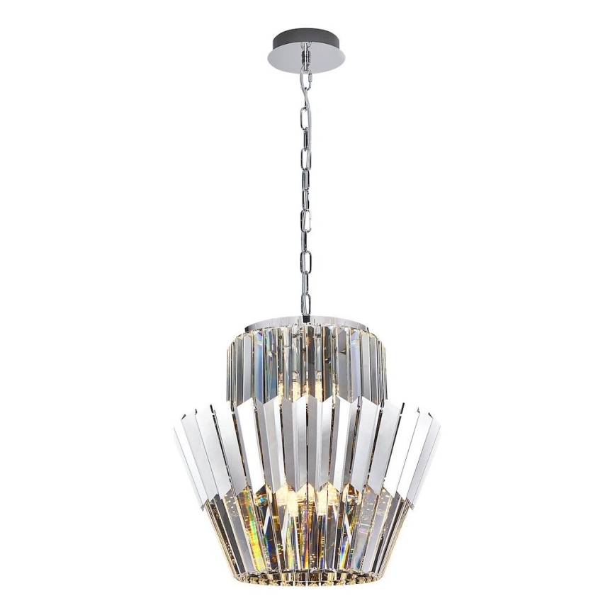 Sietynas, kabinamas ant grandinės DONNA 9xE14/40W/230V diametras 45 cm matinis chromas