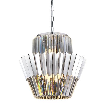 Sietynas, kabinamas ant grandinės DONNA 9xE14/40W/230V diametras 45 cm matinis chromas