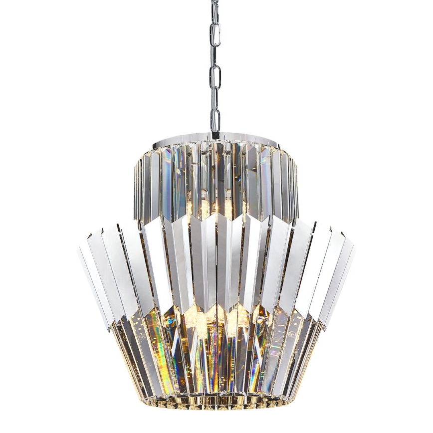 Sietynas, kabinamas ant grandinės DONNA 9xE14/40W/230V diametras 45 cm matinis chromas