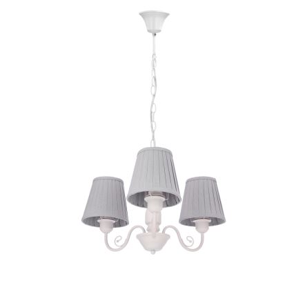 Sietynas, kabinamas ant grandinės FIREZ 3xE27/40W/230V balta/pilka