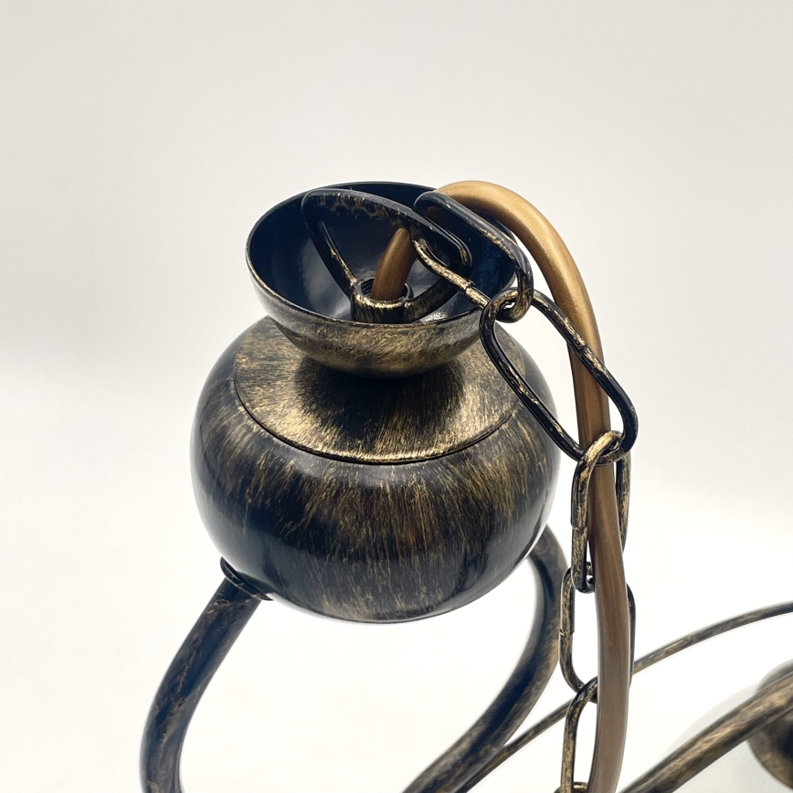 Sietynas, kabinamas ant grandinės RETRO 2xE27/60W/230V bronza/patina