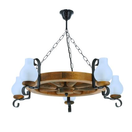Sietynas, kabinamas ant grandinės ROATA 5xE14/40W/230V diametras 70 cm bukas