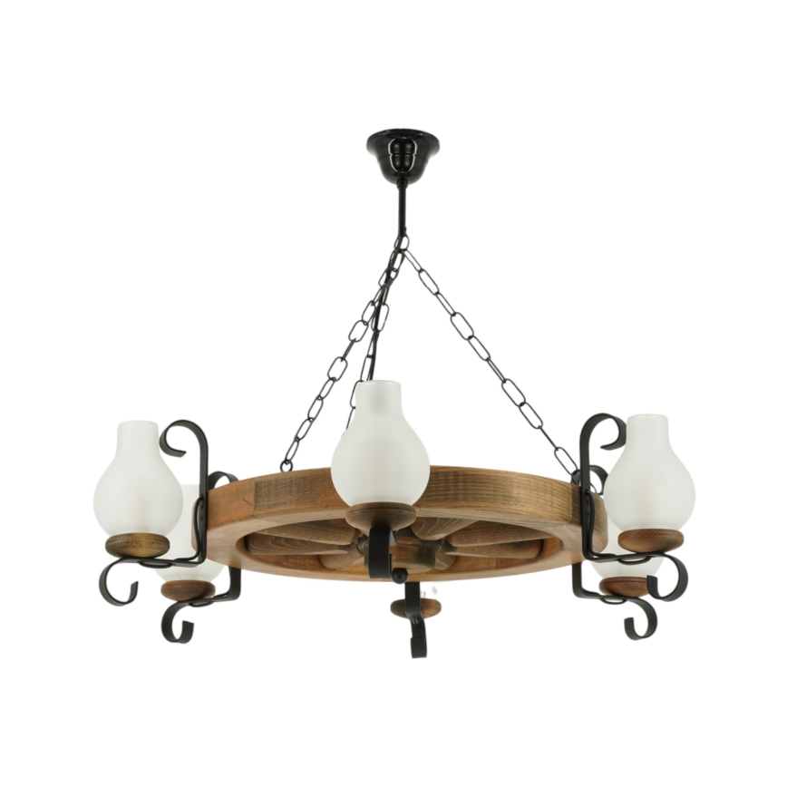 Sietynas, kabinamas ant grandinės ROATA 6xE14/40W/230V diametras 70 cm bukas