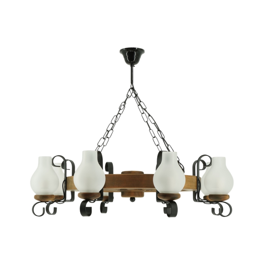Sietynas, kabinamas ant grandinės ROATA 8xE14/40W/230V diametras 70 cm bukas