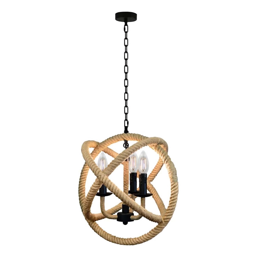 Sietynas, kabinamas ant grandinės ROPE GLOBO 3xE14/10W/230V