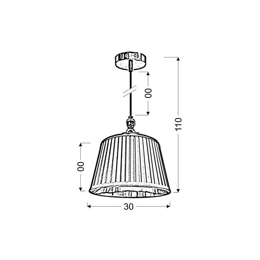 Sietynas, kabinamas ant virvės AMORE 1xE27/60W/230V