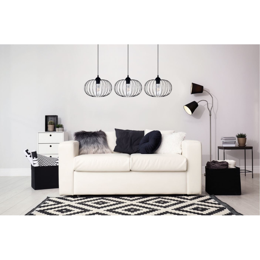 Sietynas, kabinamas ant virvės BOCCA 3xE27/60W/230V