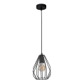 Sietynas, kabinamas ant virvės BRYLANT BLACK 1xE27/60W/230V