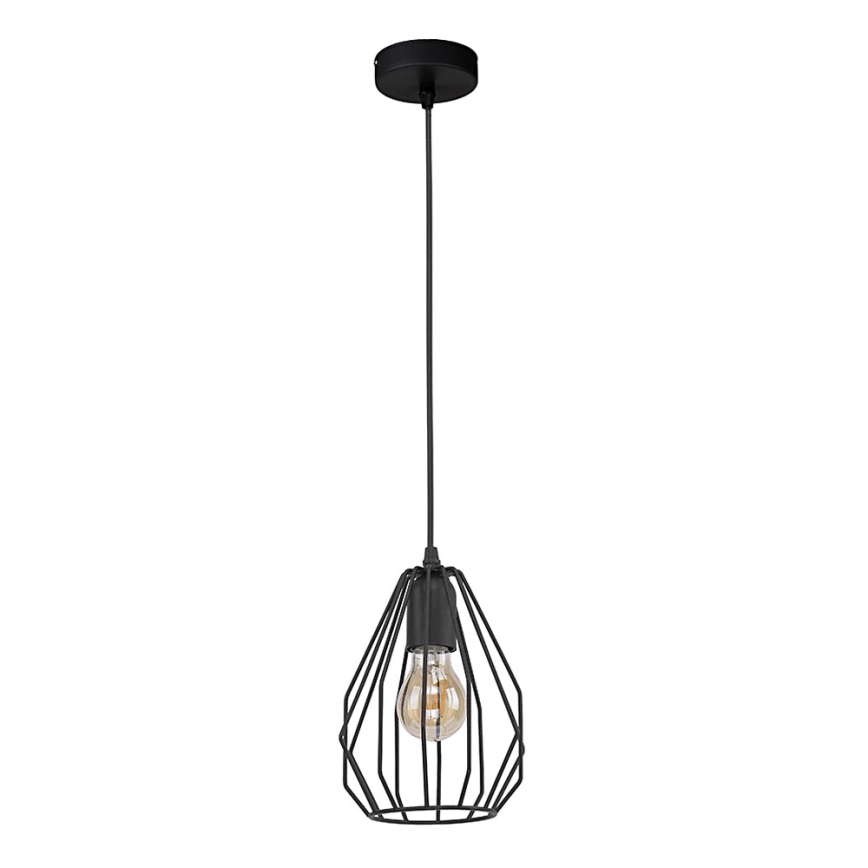 Sietynas, kabinamas ant virvės BRYLANT BLACK 1xE27/60W/230V