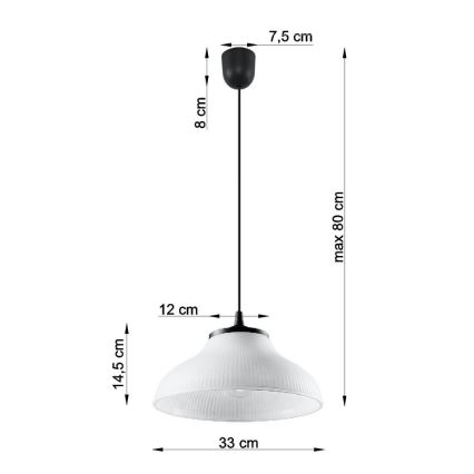 Sietynas, kabinamas ant virvės CORONA 1xE27/60W/230V