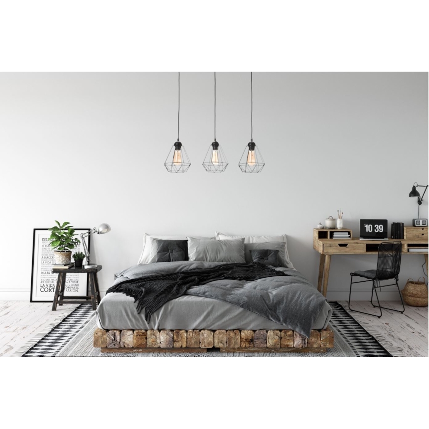 Sietynas, kabinamas ant virvės DIAMENT MINI 3xE27/60W/230V