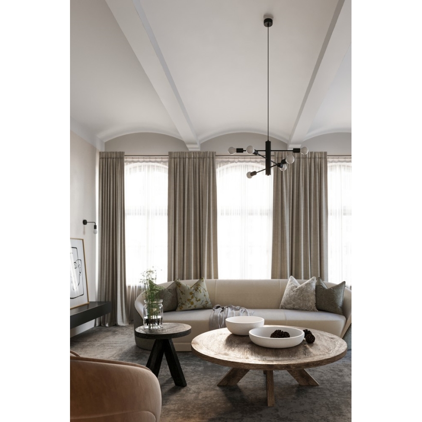 Sietynas, kabinamas ant virvės DUOMO 3M 3xE27/60W/230V juoda