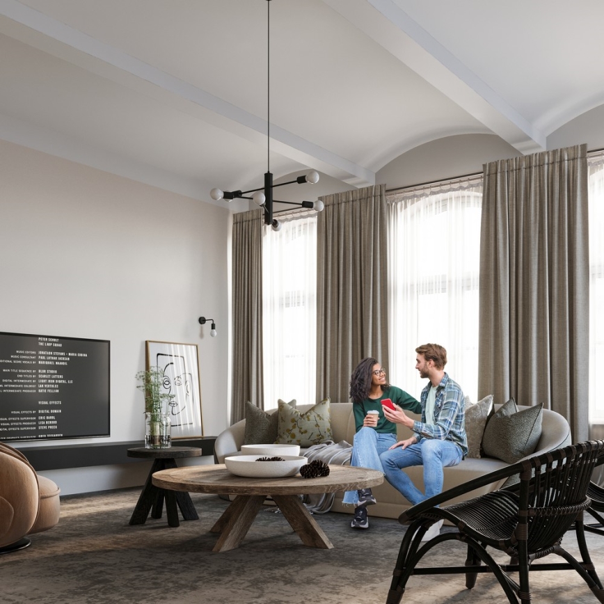 Sietynas, kabinamas ant virvės DUOMO 3M 3xE27/60W/230V juoda